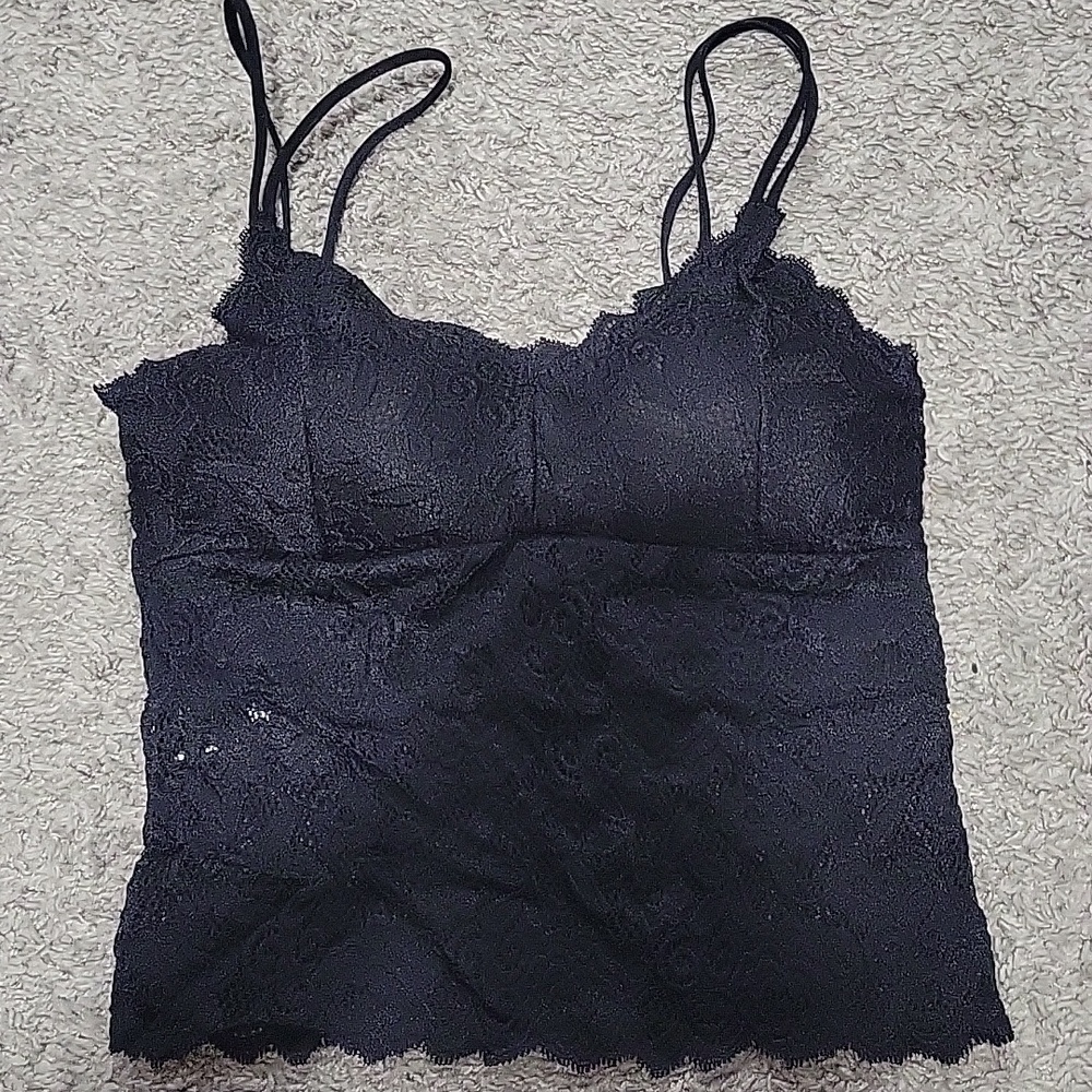 Black Lace Camisole Top